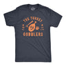 Mens The Turkey Gobblers All Stars T Shirt Funny Thanksgiving Dinner Baseball Team Tee For Guys