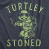 Womens Turtley Stoned T Shirt Funny 420 Joint Smoking Turtle Joke Tee For Ladies