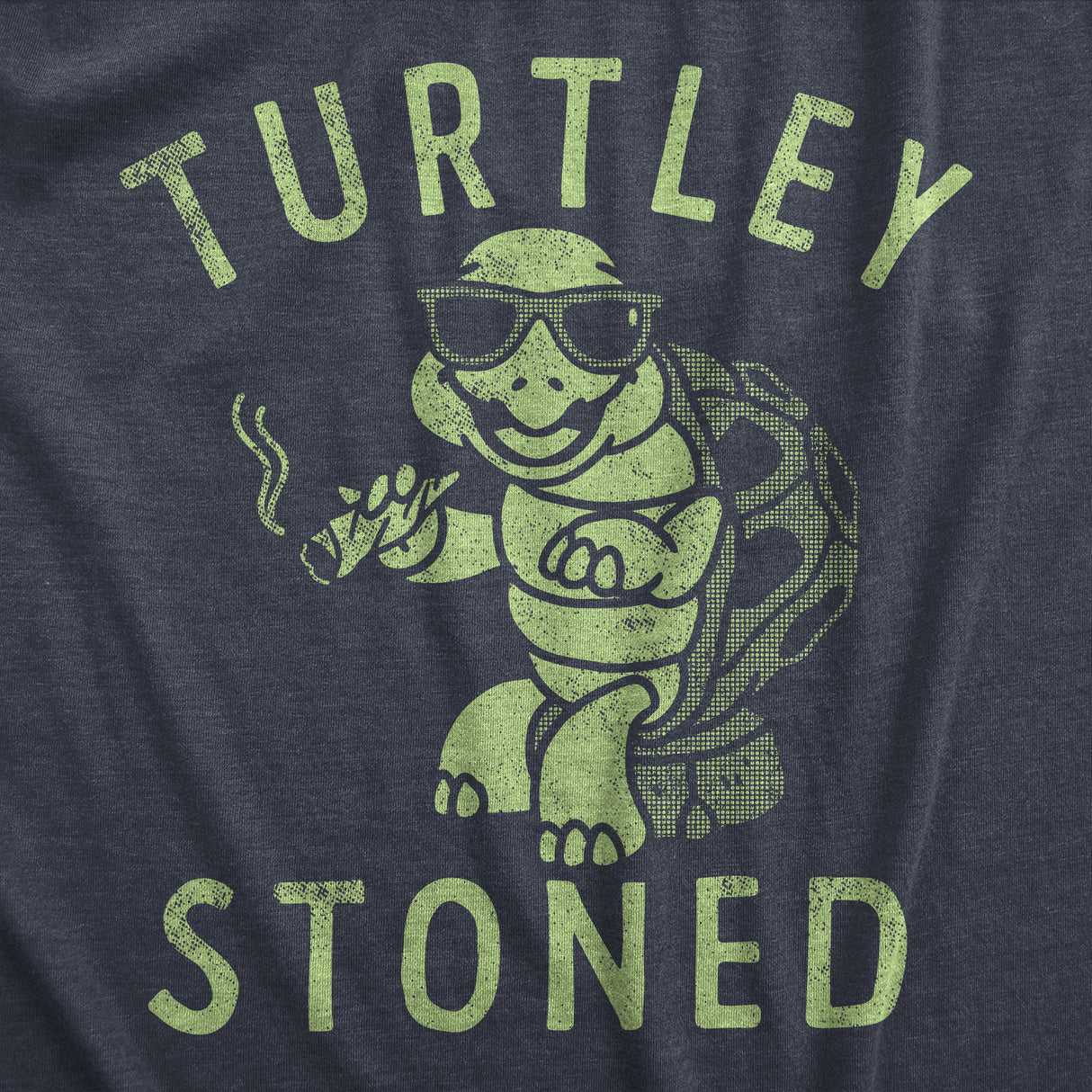 Mens Turtley Stoned T Shirt Funny 420 Joint Smoking Turtle Joke Tee For Guys