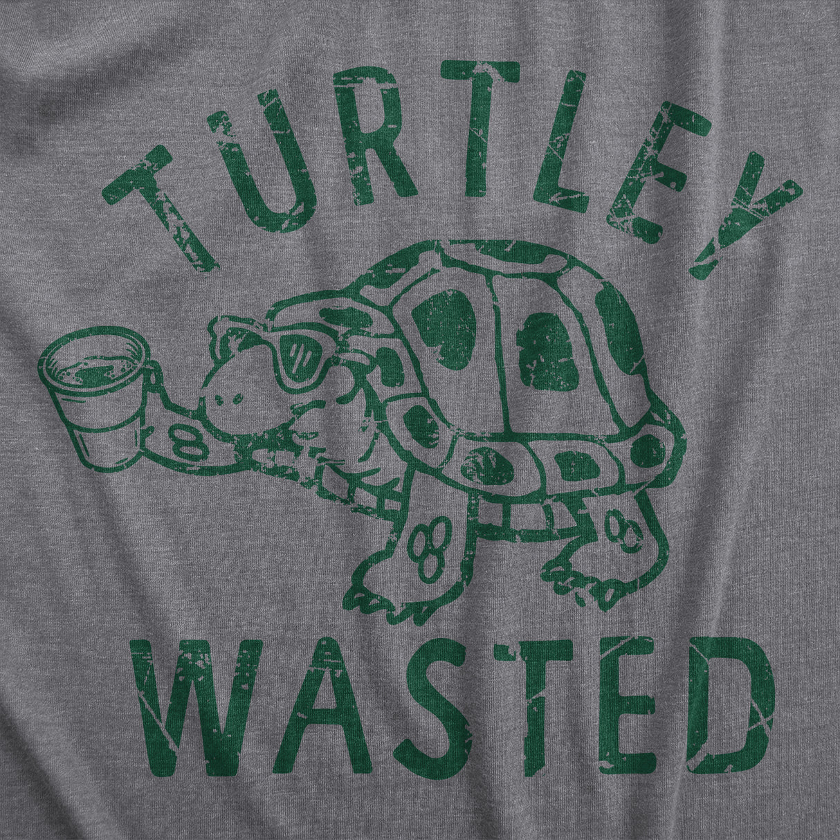 Mens Turtley Wasted T Shirt Funny Partying Drinking Turtle Joke Tee For Guys