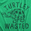 Mens Turtley Wasted T Shirt Funny Partying Drinking Turtle Joke Tee For Guys