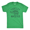 Mens Turtley Wasted T Shirt Funny Partying Drinking Turtle Joke Tee For Guys