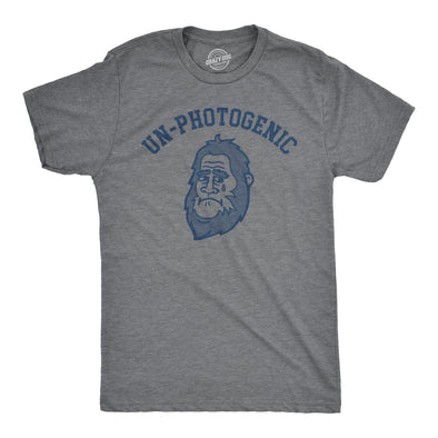 Mens Un Photogenic T Shirt Funny Bigfoot Sasquatch Picture Joke Tee For Guys