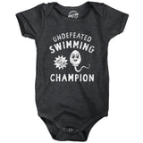 Undefeated Swimming Champion Baby Bodysuit Funny Sperm Joke Jumper For Infants