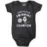 Undefeated Swimming Champion Baby Bodysuit Funny Sperm Joke Jumper For Infants