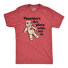Mens Valentines Day Plans With My Ex T Shirt Funny Voodoo Doll Joke Tee for Guys