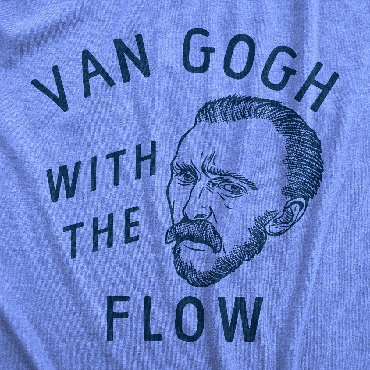 Mens Van Gogh With The Flow T Shirt Funny Painter Vincent Artist Tee For Guys