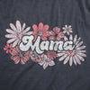 Womens Floral Mama T Shirt Funny Cute Vintage Mothers Day Flower Gift Tee For Ladies