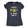 Womens Wake N Bake Coffee Co T Shirt Funny 420 Joint Smoking Caffeine Lovers Tee for Ladies