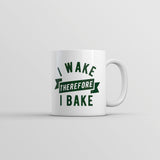 I Wake Therefore I Bake Mug Funny 420 Pot Leaf Smoking Novelty Cup-11oz