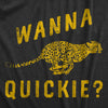 Womens Wanna Quickie T Shirt Funny Fast Cheetah Adult Sex Joke Tee For Ladies