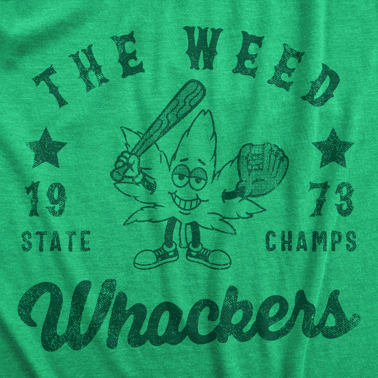 Mens The Weed Whackers State Champs T Shirt Funny 420 Weed Baseball Team Tee For Guys
