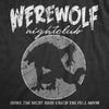 Womens Werewolf Nightclub T Shirt Funny Spooky Halloween Party Joke Tee For Ladies