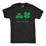 Mens Funny T Shirts What The Luck Sarcastic St Patricks Day Tee For Guys