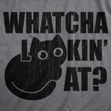 Mens Whatcha Lookin At T Shirt Funny Cute Kitten Eyes Stare Joke Tee For Guys