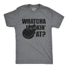 Mens Whatcha Lookin At T Shirt Funny Cute Kitten Eyes Stare Joke Tee For Guys