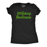 Womens Whiskey Business Funny Drinking T Shirt St Patricks Day Tee For Ladies