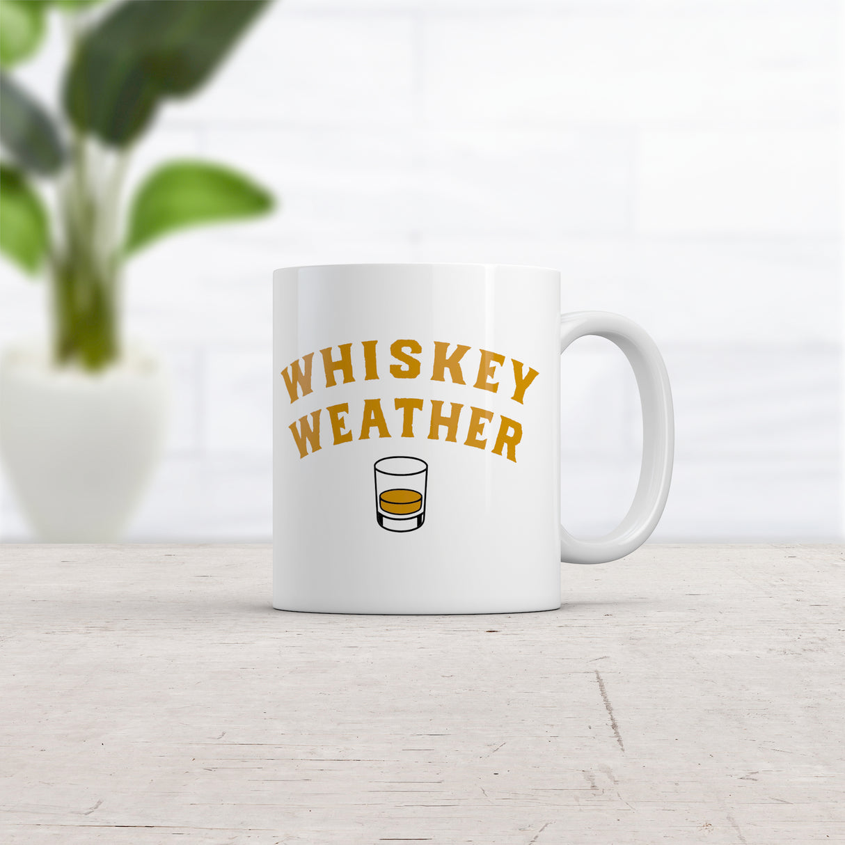 Whiskey Weather Mug Funny Liquor Drinking Lovers Novelty Cup-11oz