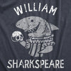 Mens William Sharkspeare T Shirt Funny Shark Week Shakespeare Joke Tee For Guys