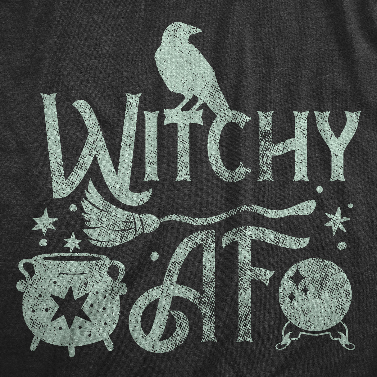 Mens Witchy AF T Shirt Funny Spooky Halloween Witch Lovers Tee For Guys