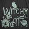 Womens Witchy AF T Shirt Funny Spooky Halloween Witch Lovers Tee For Ladies