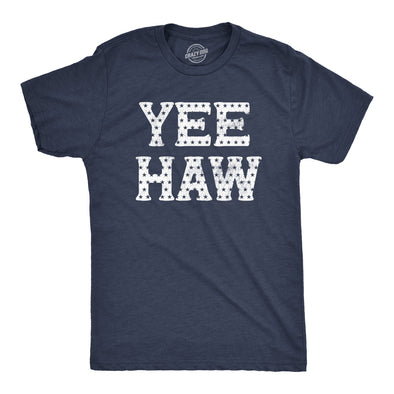 Mens Yee Haw T Shirt Funny Southern Fourth Of July American Flag Tee For Guys