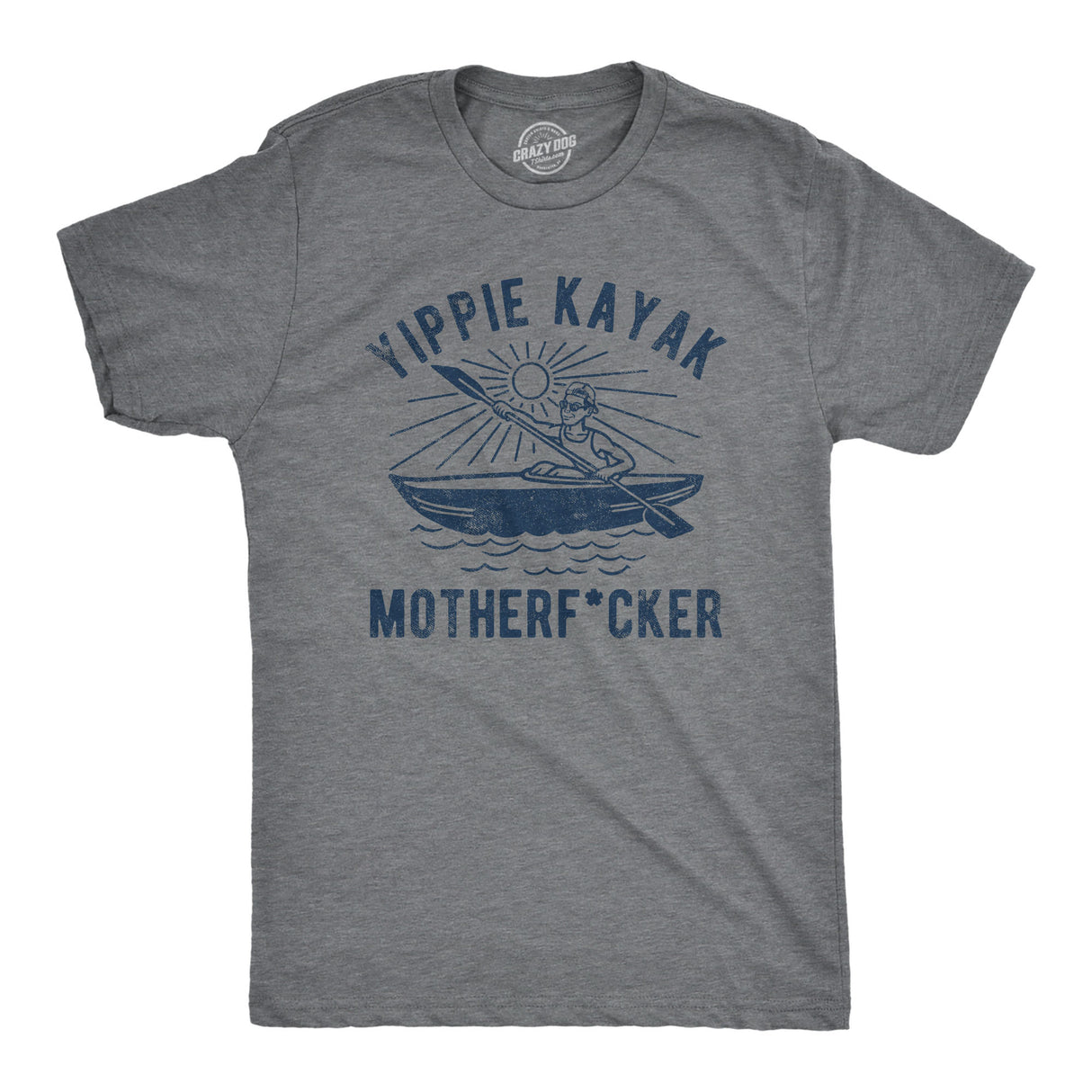 Mens Yippie Kayak Mother Fucker T Shirt Funny Summer Outdoor Kayaking Lovers Joke Tee For Guys