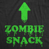 Womens Zombie Snack T Shirt Funny Halloween Undead Eating Joke Tee For Ladies