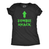 Womens Zombie Snack T Shirt Funny Halloween Undead Eating Joke Tee For Ladies