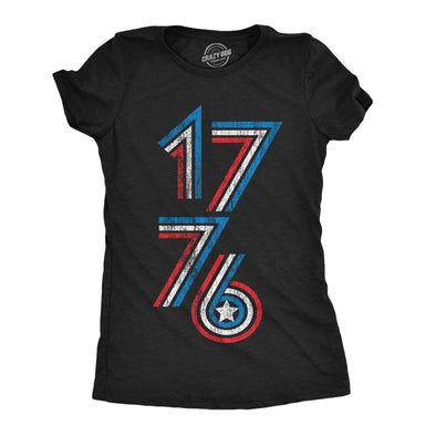 Womens 1776 Stripes Funny T Shirt Awesome Fourth Of July Graphic Tee For Ladies