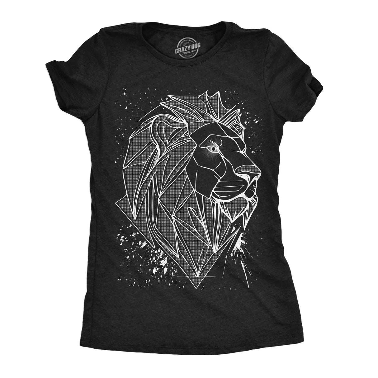 Womens 3D Lion T Shirt Funny Awesome Three Dimension Majestic Lions Tee For Ladies