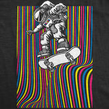 Mens Astronaut Skater Funny T Shirt Skateboard Graphic Tee For Men