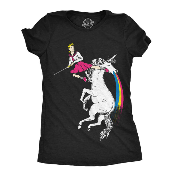 Womens Badass Barbara Funny T Shirt Unicorn Graphic Tee For Ladies