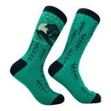 Men's Bear Attack Tip Socks Funny Sarcastic Camping Graphic Footwear