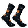 Women's Black Cat Pumpkin Socks Funny Cute Halloween Graphic Footwear