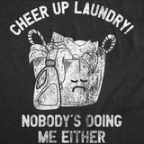 Womens Funny T Shirts Cheer Up Laundry Nobodys Doing Me Either Sarcastic Tee For Ladies