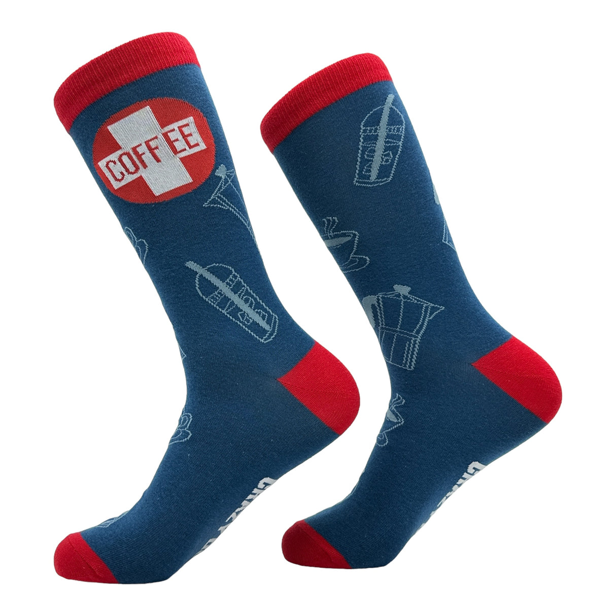 Men's Coffee First Aid Socks Funny Sarcastic Caffeine Graphic Footwear