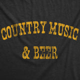 Mens Country Music And Beer Funny T Shirt Sarcastic Graphic Tee For Men