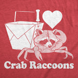 Womens Funny T Shirts I Heart Crab Raccoons Sarcastic Animal Novelty Tee For Ladies