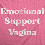 Womens Emotional Support Vagina Funny T Shirts Adult Graphic Tee For Ladies