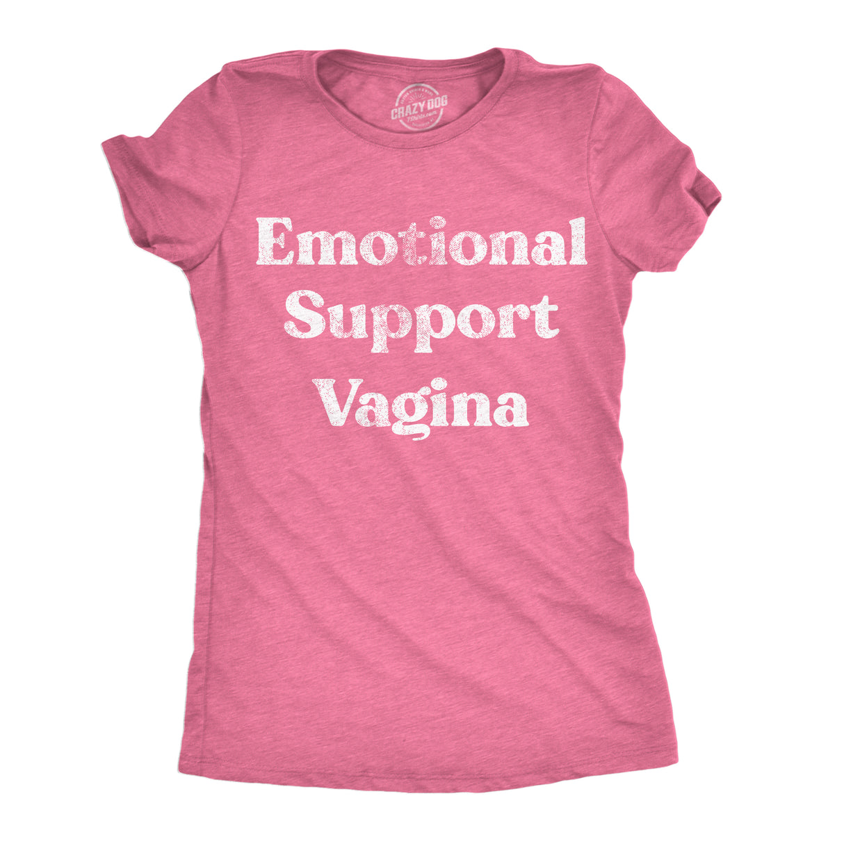 Womens Emotional Support Vagina Funny T Shirts Adult Graphic Tee For Ladies