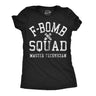 Womens F Bomb Squad Funny Graphic Tees Swear Word Sarcastic Shirt For Ladies