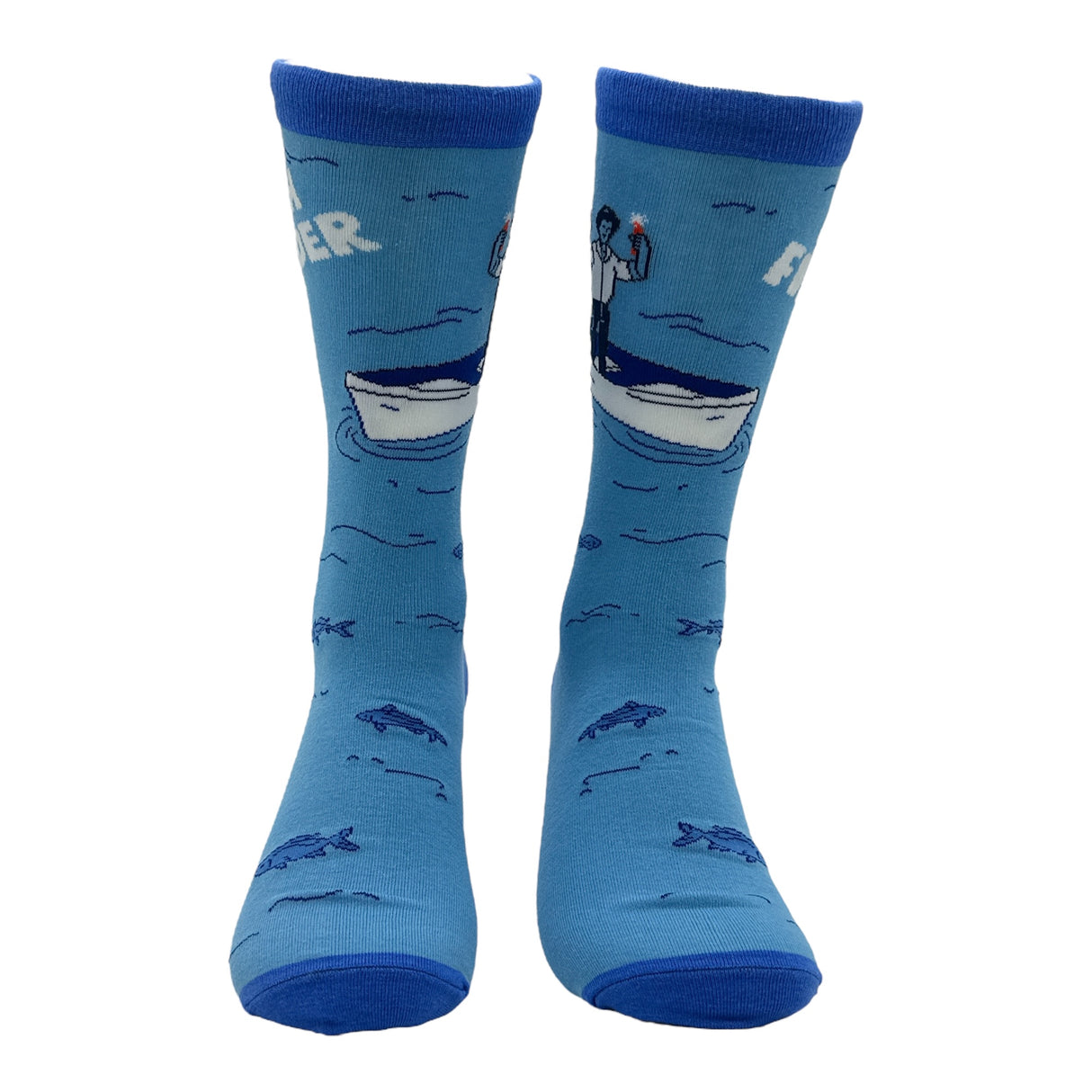 Men's Fish Finder Socks Funny Sarcastic Fishing Graphic Footwear