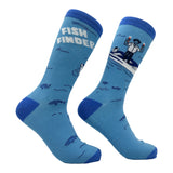 Men's Fish Finder Socks Funny Sarcastic Fishing Graphic Footwear