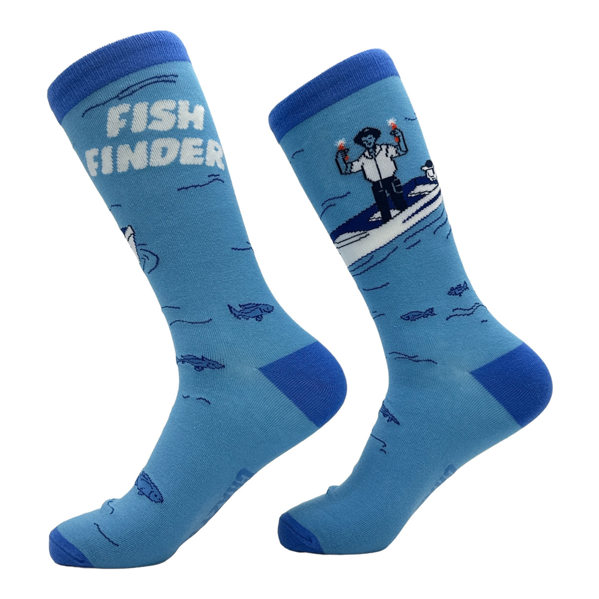 Men's Fish Finder Socks Funny Sarcastic Fishing Graphic Footwear