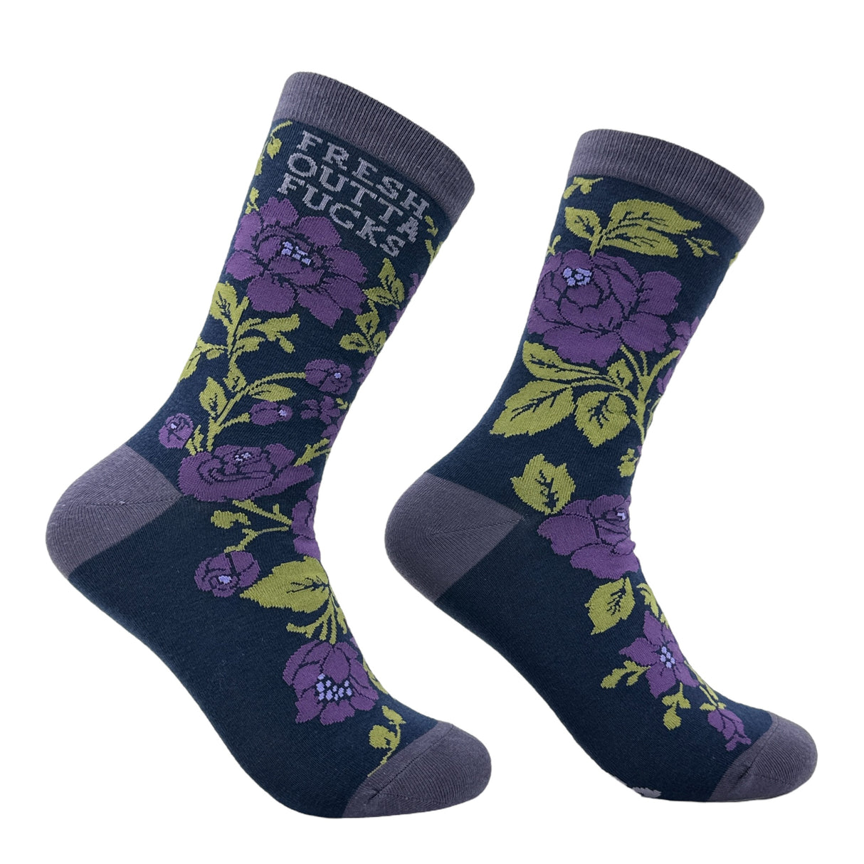 Women's Fresh Outta Fucks Socks Funny Sarcastic Graphic Novelty Footwear