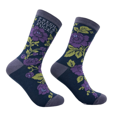 Women's Fresh Outta Fucks Socks Funny Sarcastic Graphic Novelty Footwear