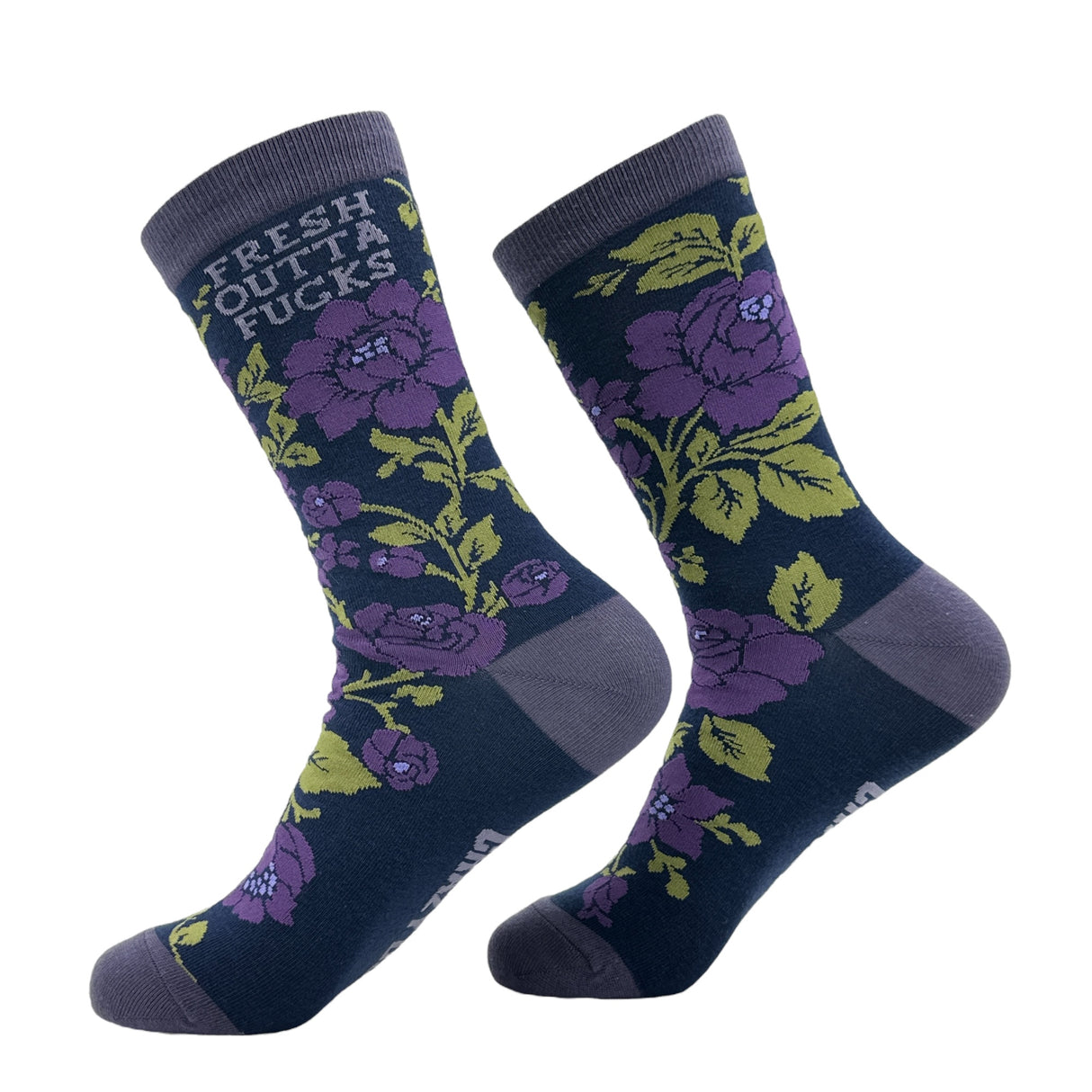 Women's Fresh Outta Fucks Socks Funny Sarcastic Graphic Novelty Footwear