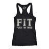 Womens Funny Fitness Tank FIT Fuck Im Tired Sarcastic Graphic Tanktop For Ladies