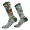 Men's Fuckin Fossil Socks Funny Sarcastic Dinosaur Graphic Novelty Footwear